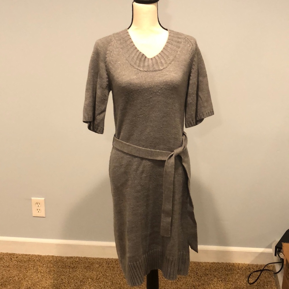 Comfy Gray Sweater Dress